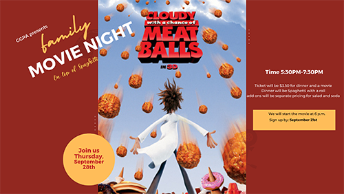 Movie Night flyer