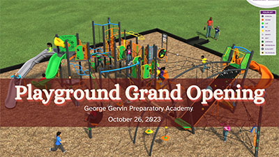 Playground Grand Opening flyer