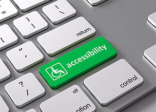 keyboard with accessibility key
